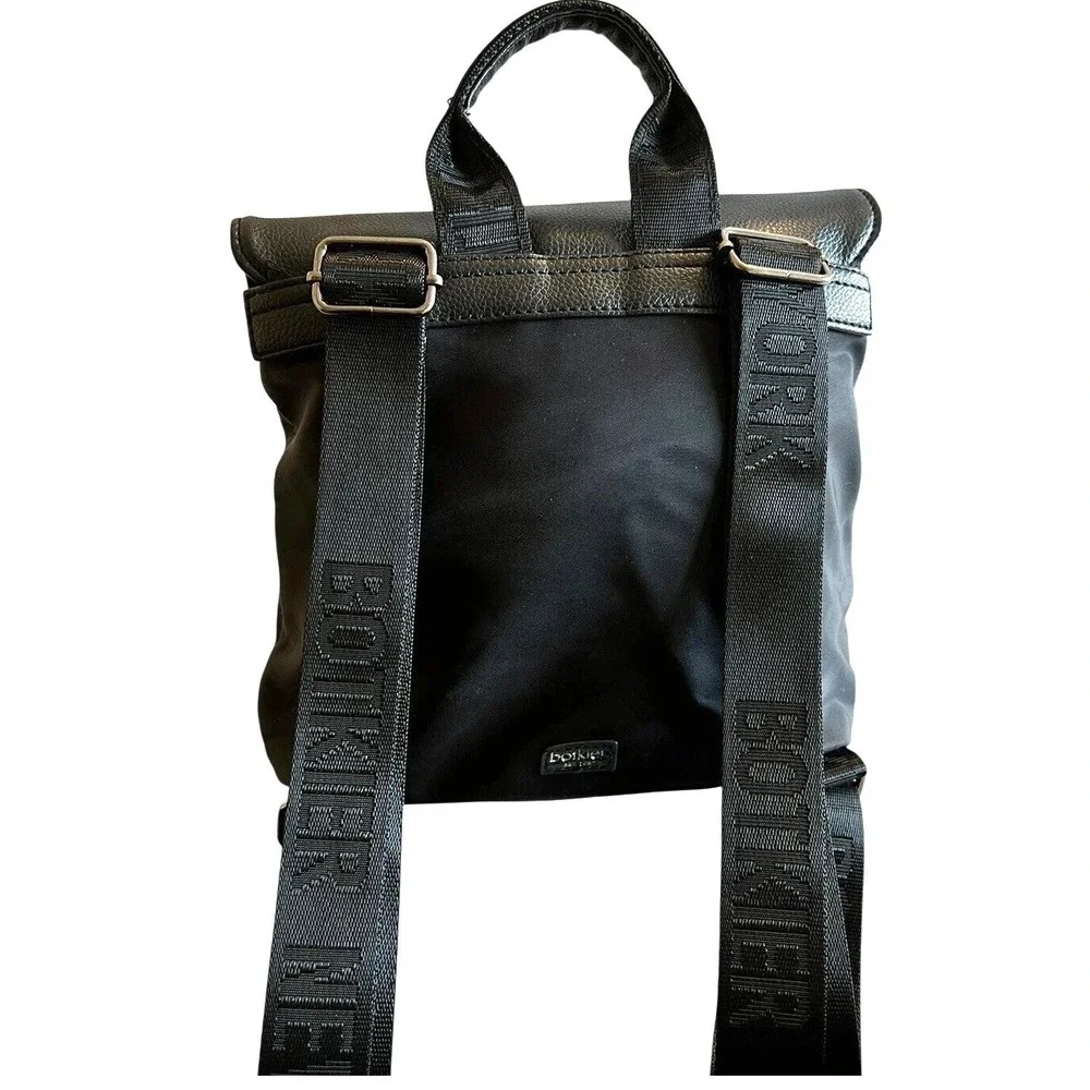 Botkier Women's Black Nylon Mini Backpack Flap Top‎ Travel Casual Bag